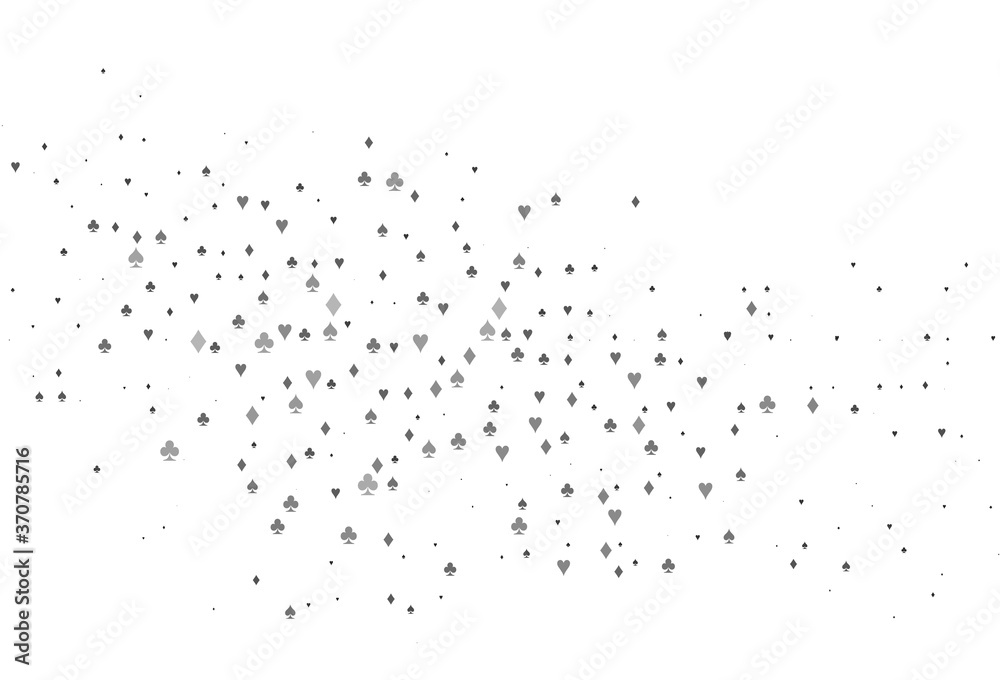 Light Silver, Gray vector cover with symbols of gamble. Light Silver, Gray vector cover with symbols of gamble.