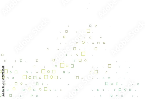 Light Blue, Yellow vector cover with circles, cubes.