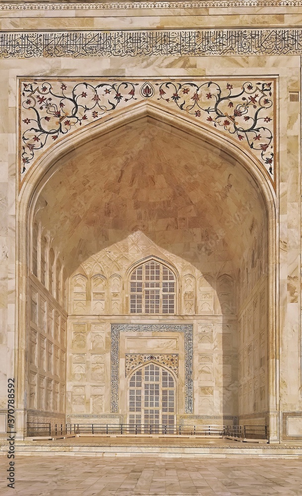 entrance to the mosque..taj mahal entrance to the mosque..taj mahal
