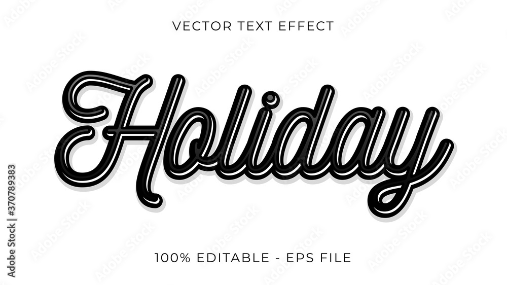 Holiday text effect