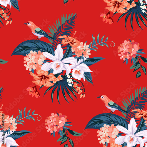 Seamless tropical summer pattern