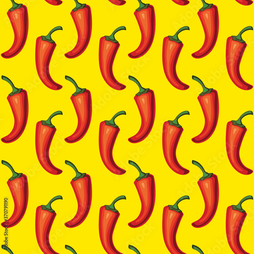 Red Hot Chili Seamless Pattern 03
