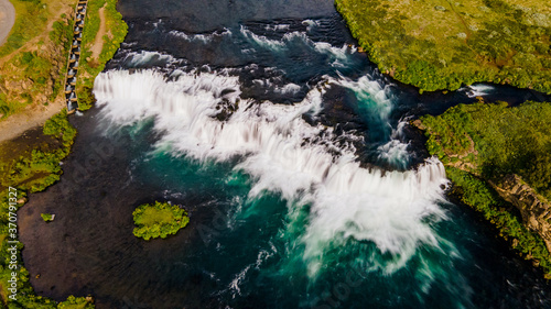 Faxi Waterfall in the Highlands of Iceland photo