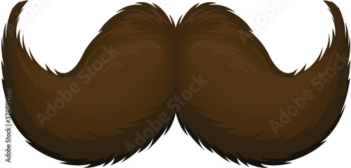 vector illustration of a mustache