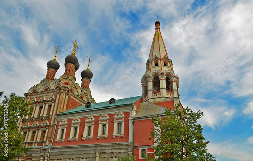 Moscow, Russia 07.14.2012. The Church of Nicholas the Wonderworker on Bolvanovka is an Orthodox church of the Intercession Deanery of the Moscow City Diocese. photo