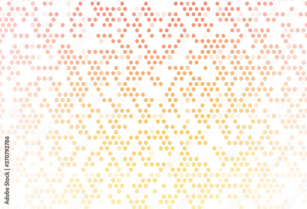 Light Yellow, Orange vector pattern with spheres.