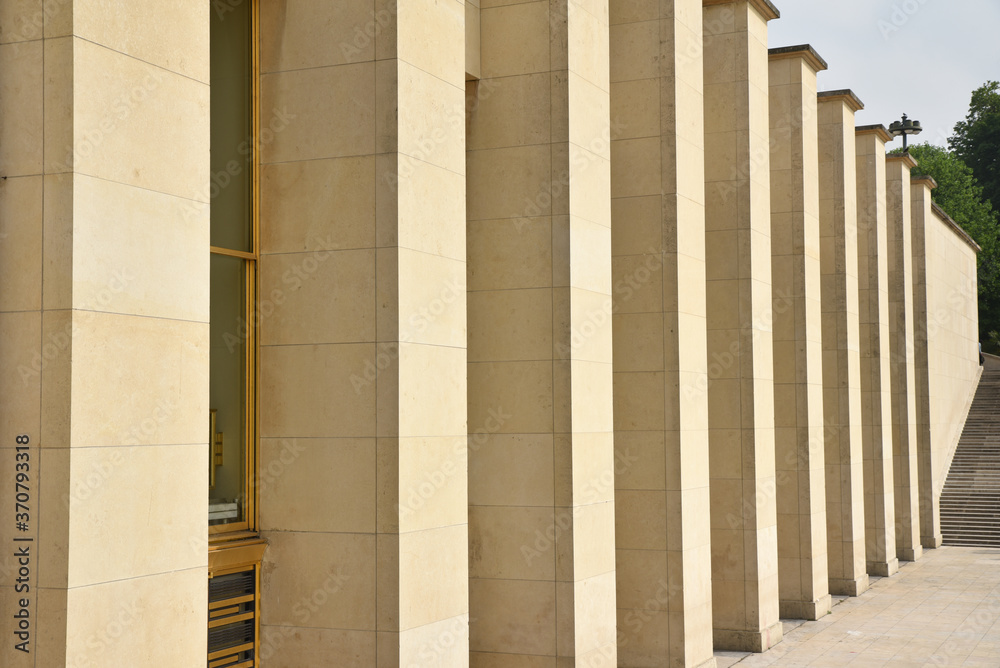 Colonnes du palais du Trocadéro à Paris, France