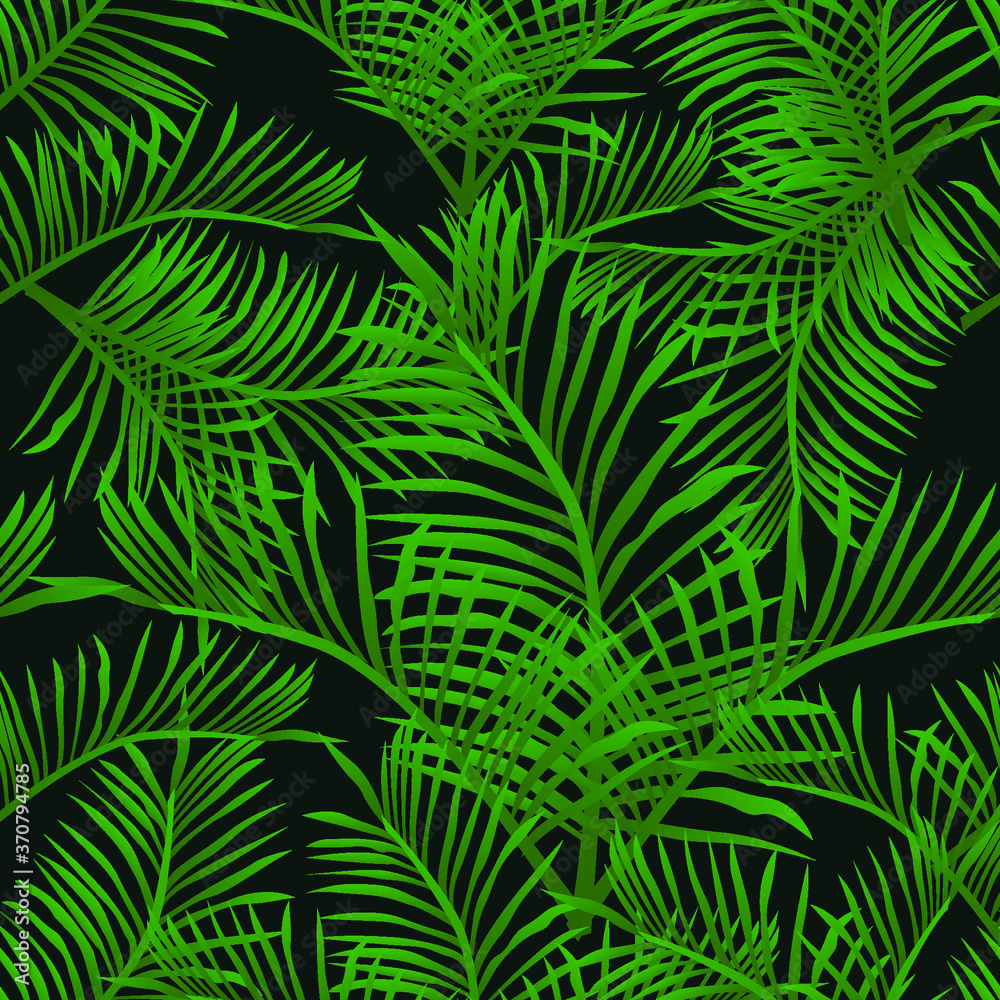 Tropical seamless pattern. Vector illustration for background.