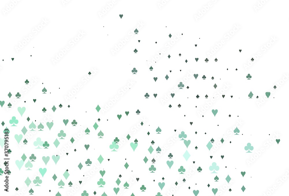 Fototapeta premium Light BLUE vector cover with symbols of gamble.