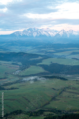 Panorama of the Tatra Mountains from Sokolica