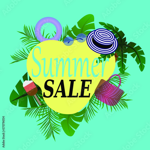  Summer sale. Vector isolated banner. Banner for final summer sale