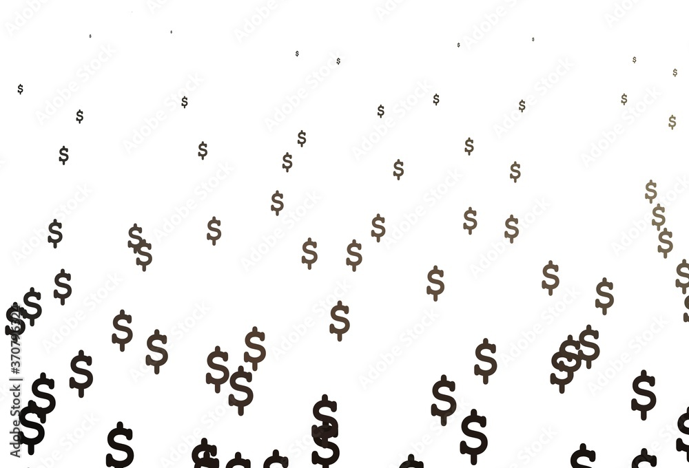 Fototapeta premium Dark Black vector cover with Dollar signs.