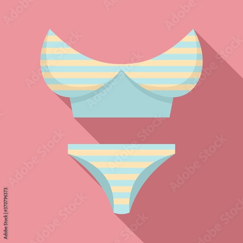 Elastic swimsuit icon. Flat illustration of elastic swimsuit vector icon for web design