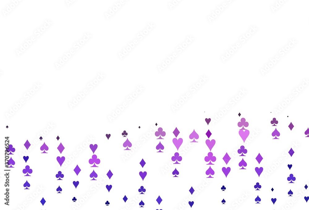 Light Pink, Blue vector pattern with symbol of cards. Light Pink, Blue vector pattern with symbol of cards.