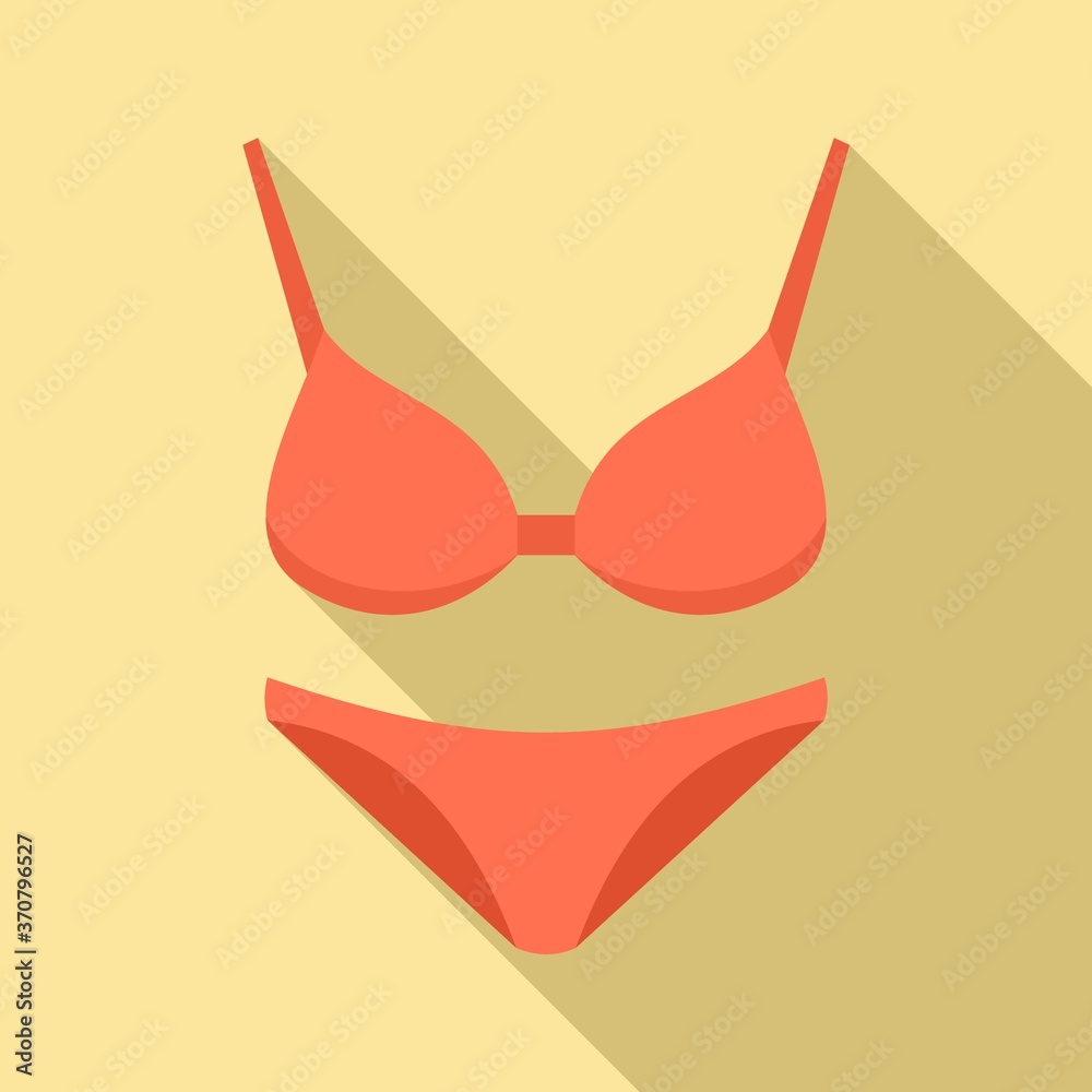 Retro swimsuit icon. Flat illustration of retro swimsuit vector icon for web design