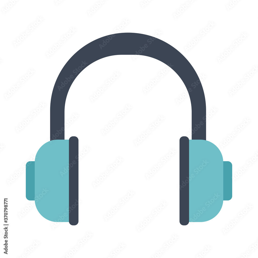 headset audio device flat style icon headset audio device flat style icon
