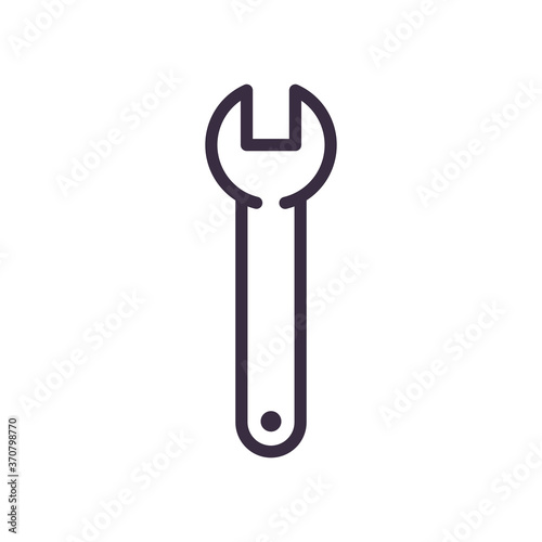 wrench line style icon vector design