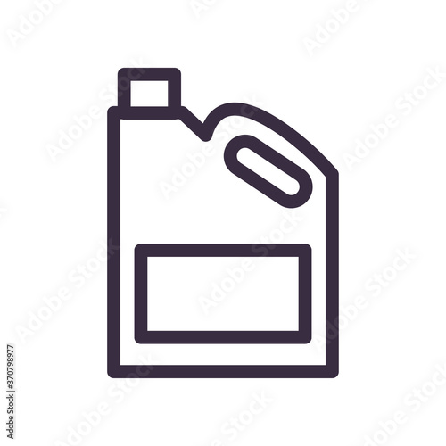 gasoline bottle line style icon vector design
