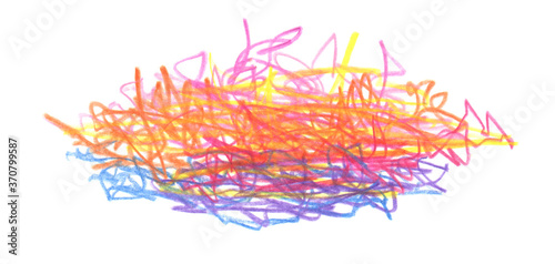 colorful scribbles on white background clip art preview