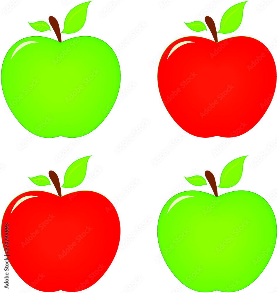 red and green apple vector illustration red and green apple vector illustration
