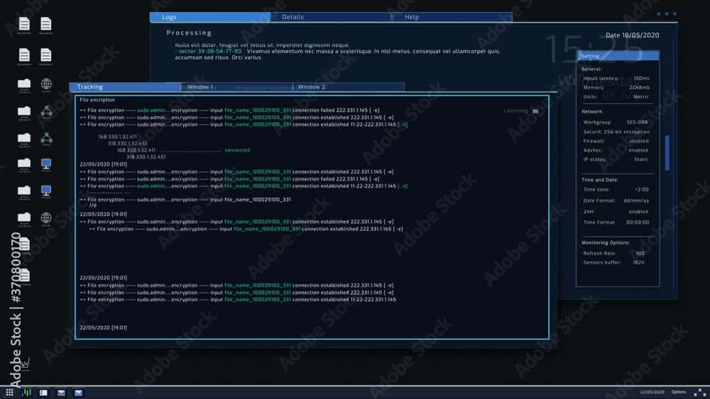 Computer Operating System Design Interface with Working Terminal UI ...