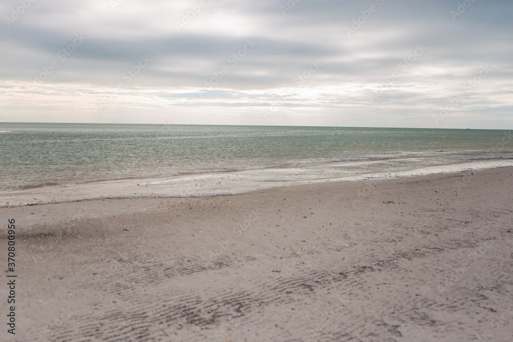 Low tide sand exposed on marco Island 10000 islands beaches Stock Photo
