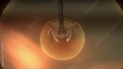 Czochralski Crystal Growth Process – Monocrystalline Silicon Ingot Being Pulled from Molten Silicon for Solar Cell Wafer Production