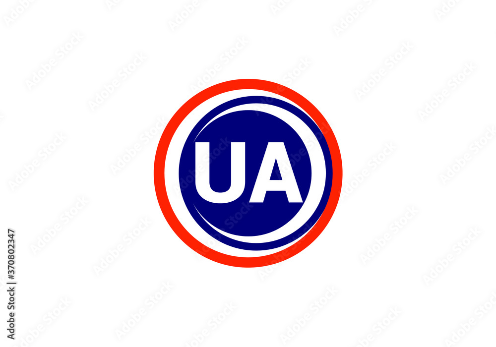 Initial Monogram Letter U A Logo Design Vector Template. U A Letter Logo Design Initial Monogram Letter U A Logo Design Vector Template. U A Letter Logo Design