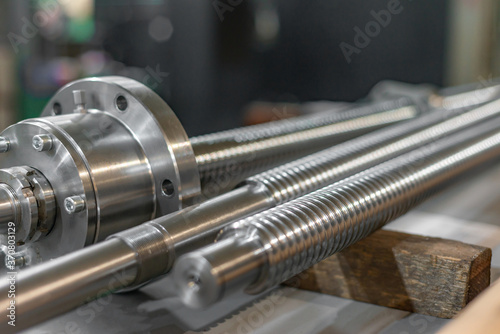 Canvas Print Ball screw in the industrial machine tool industry.