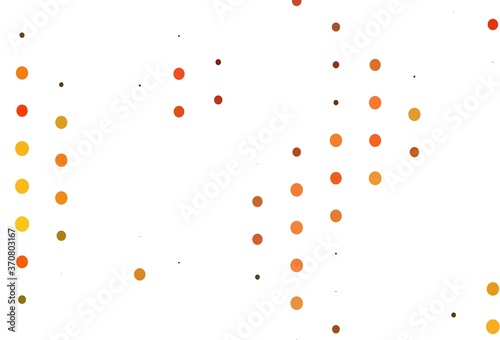 Light Yellow  Orange vector cover with spots.