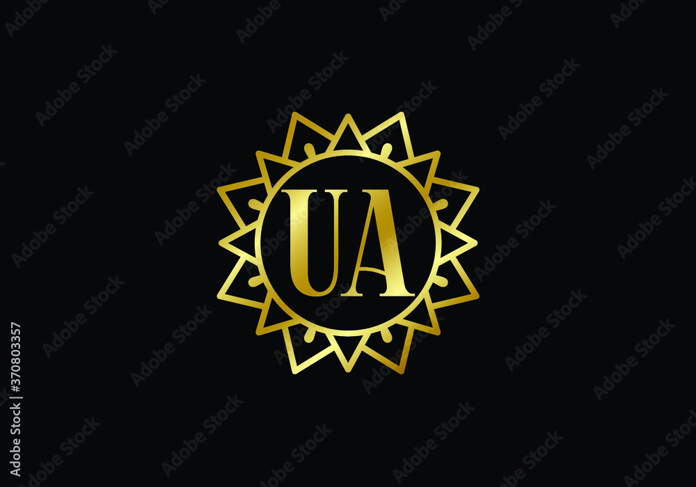 Initial Monogram Letter U A Logo Design Vector Template. U A Letter Logo Design Initial Monogram Letter U A Logo Design Vector Template. U A Letter Logo Design