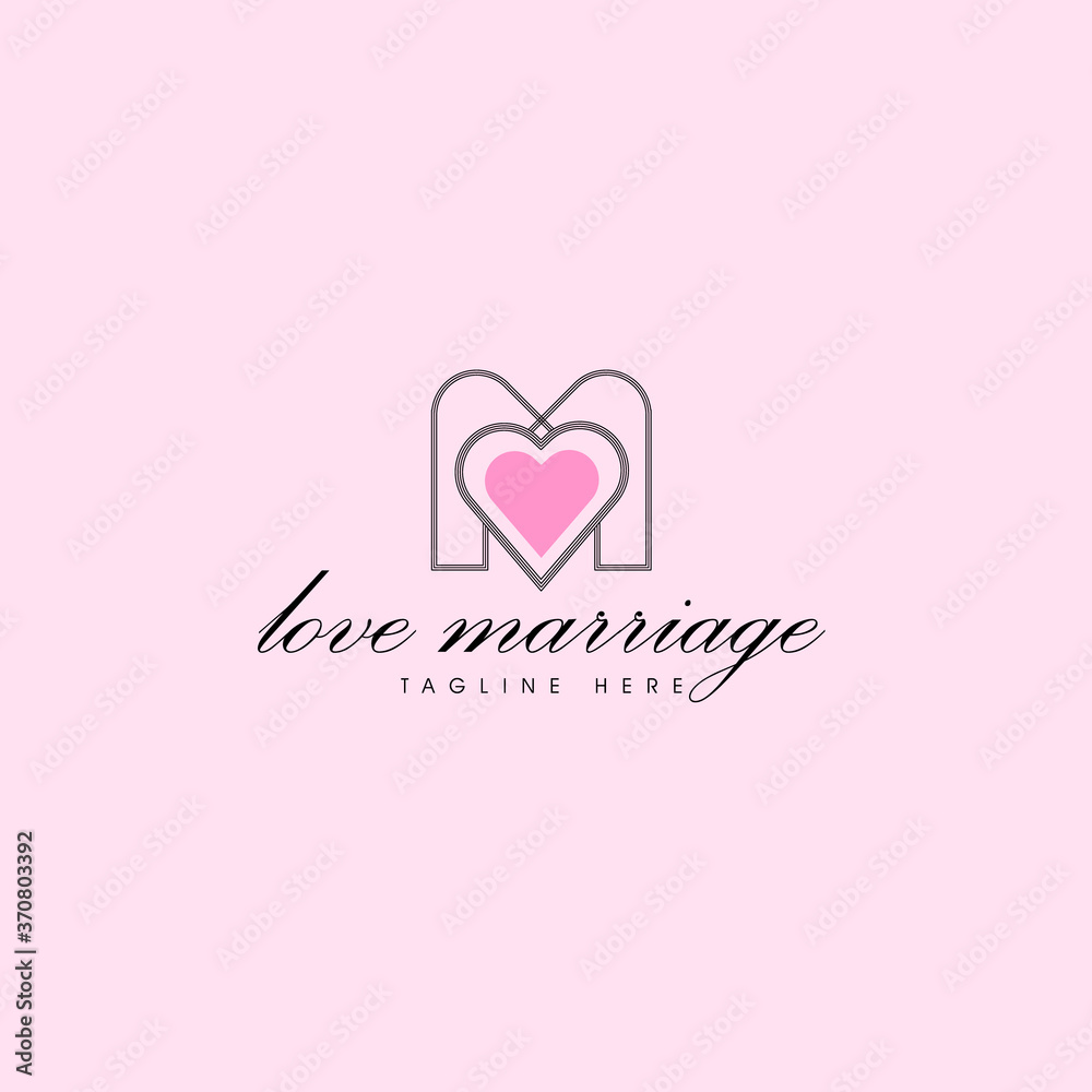 Love Marriage Logo Icon Design