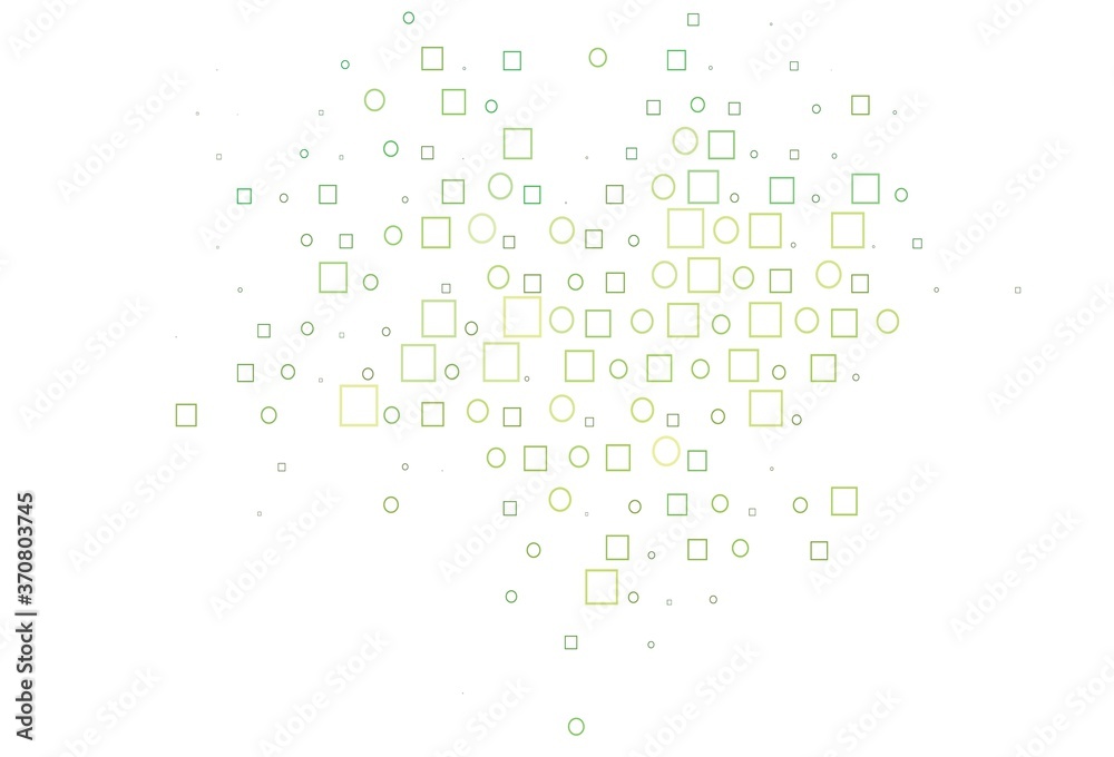 Light Green, Yellow vector template with spots, rectangles. Light Green, Yellow vector template with spots, rectangles.