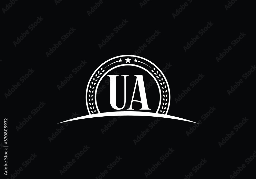 Initial Monogram Letter U A Logo Design Vector Template. U A Letter Logo Design Initial Monogram Letter U A Logo Design Vector Template. U A Letter Logo Design