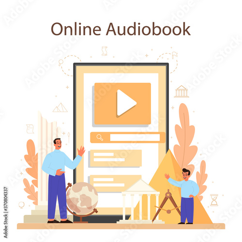History online service or platform. History school subject