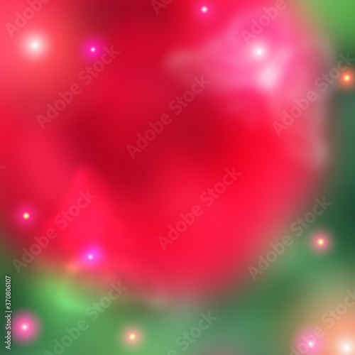 Blurred natural background with bright butterflies and lights. Fairy floral wallpaper, stock vector