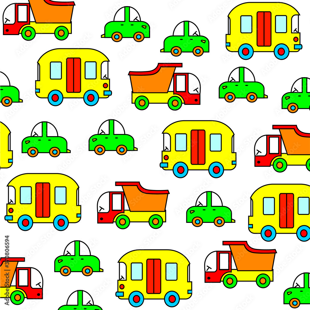 pattern with colorful cars pattern with colorful cars