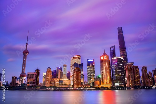 China skyline at night