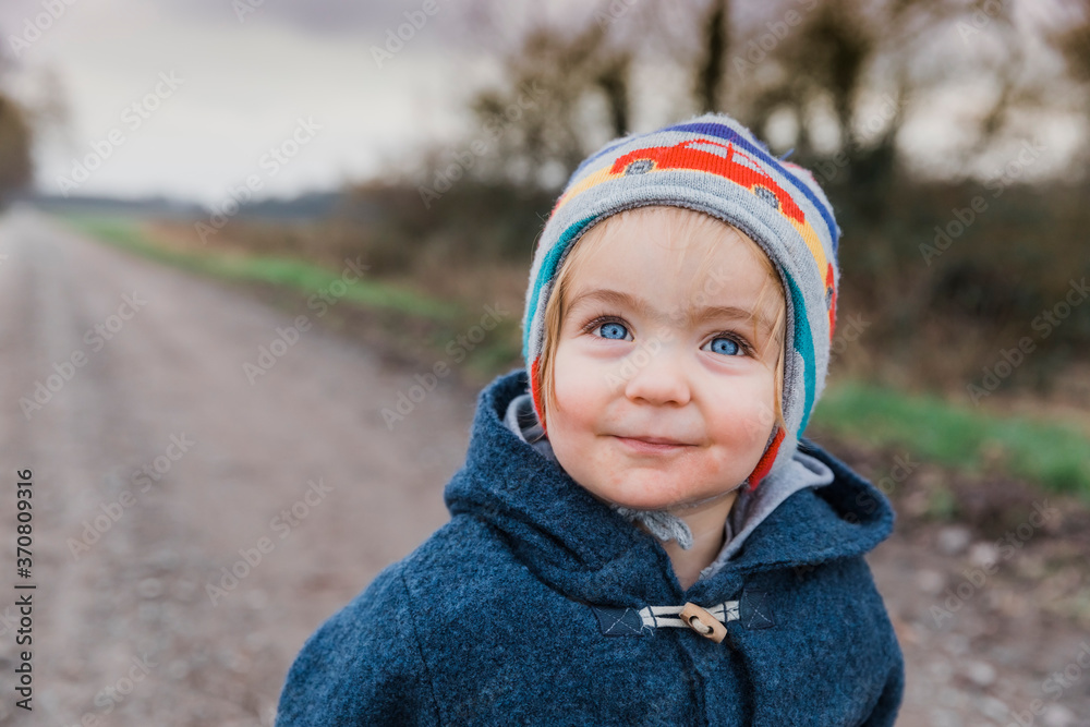 Portrait of happy toddler girl with blue eyes Portrait of happy toddler girl with blue eyes