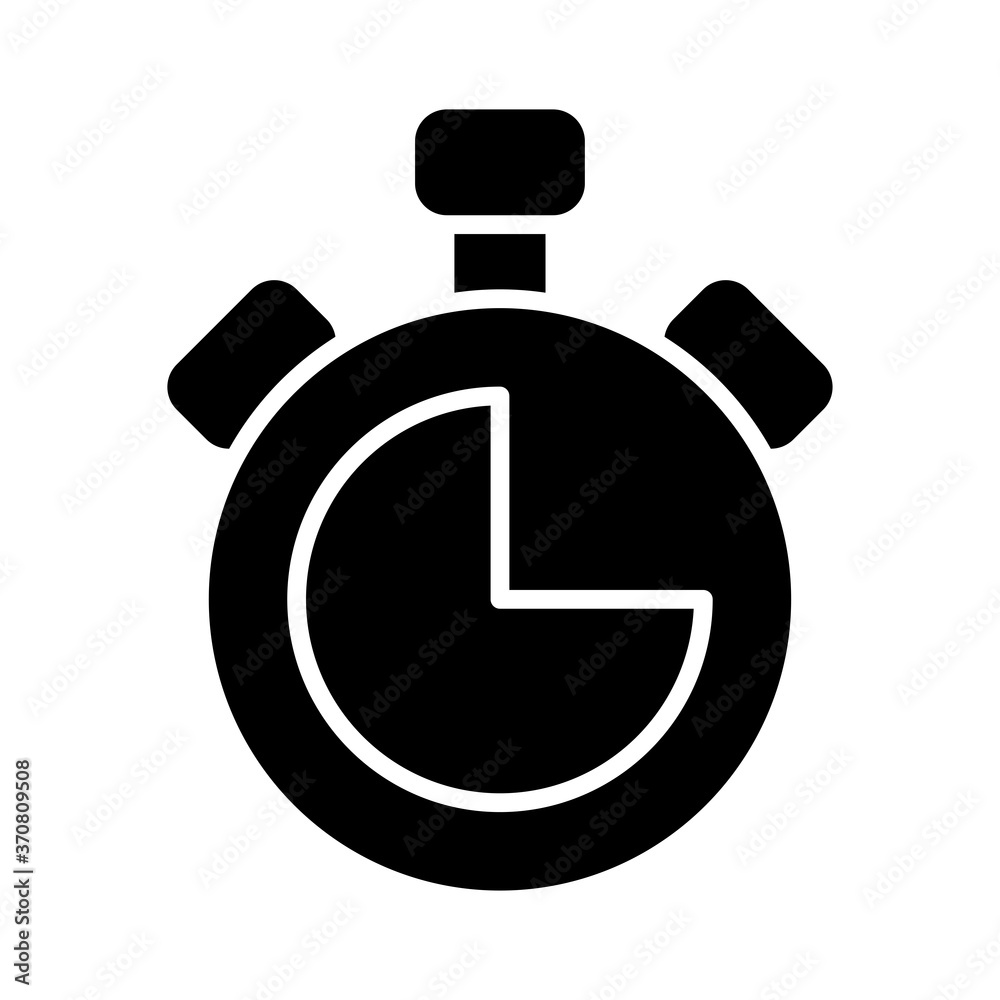 timer chronometer silhouette style icon timer chronometer silhouette style icon