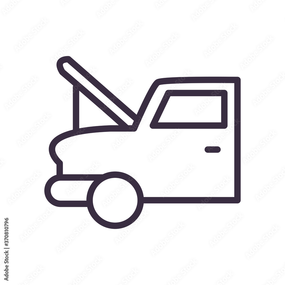 car hood line style icon vector design car hood line style icon vector design