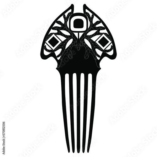 Canvas Print Beautiful jeweled vintage comb