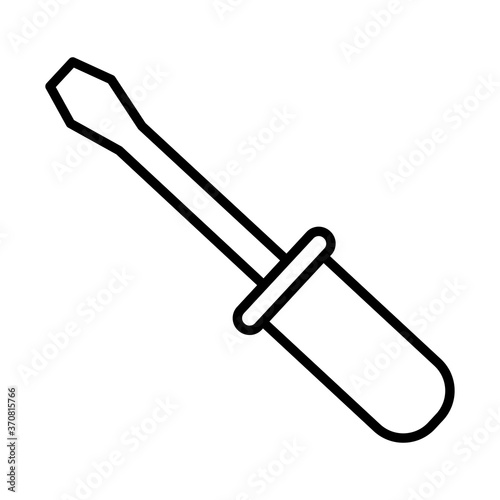 screwdriver tool line style icon