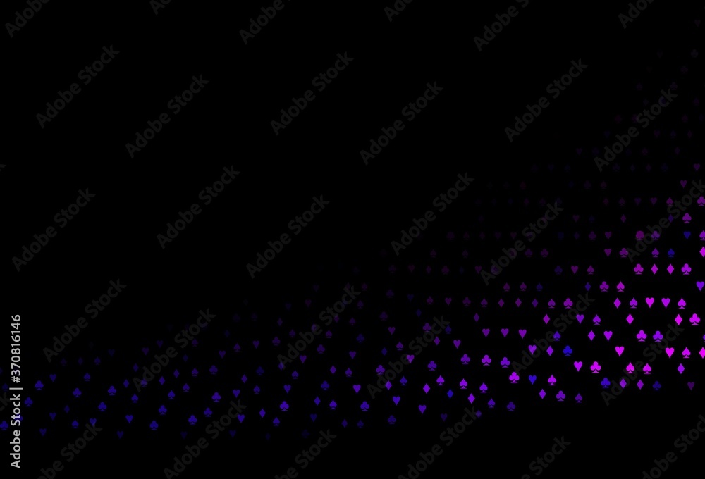 Dark Purple vector texture with playing cards. Dark Purple vector texture with playing cards.