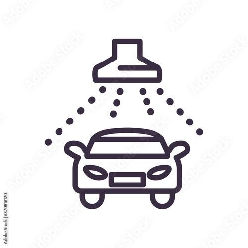 car wash line style icon vector design