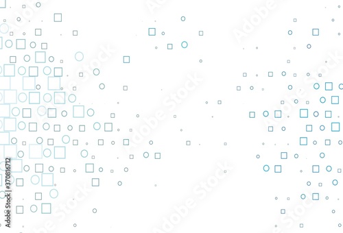 Light BLUE vector cover with circles, cubes.