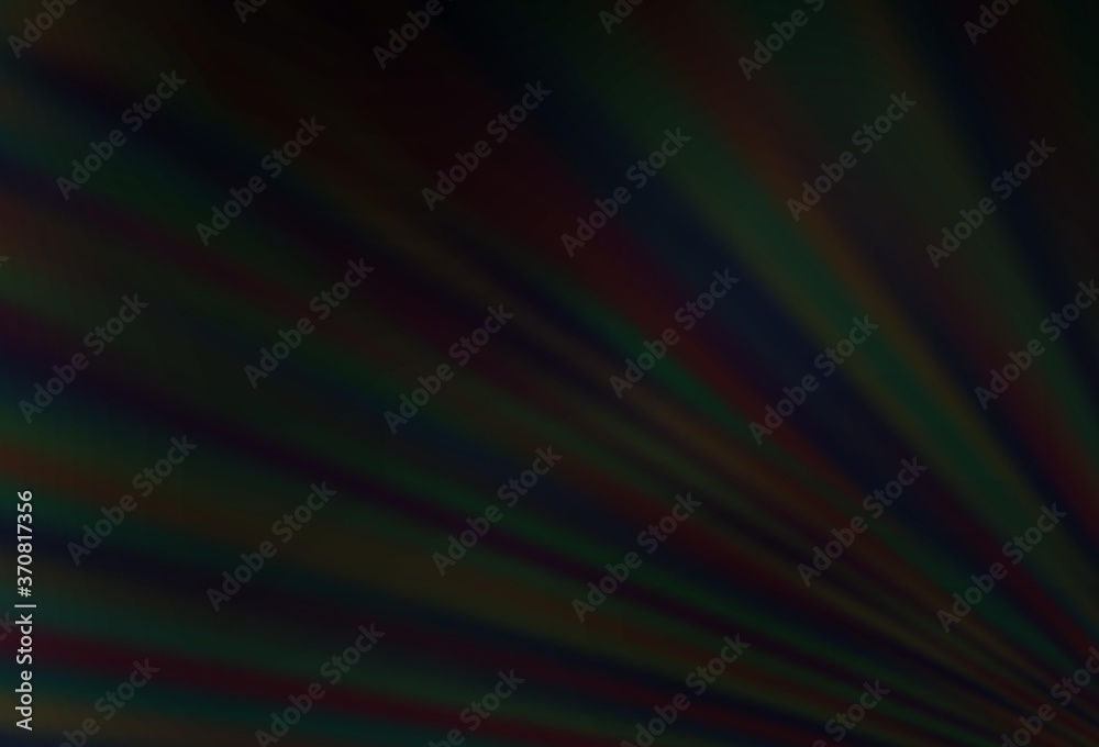 Fototapeta premium Dark Black vector texture with colored lines.