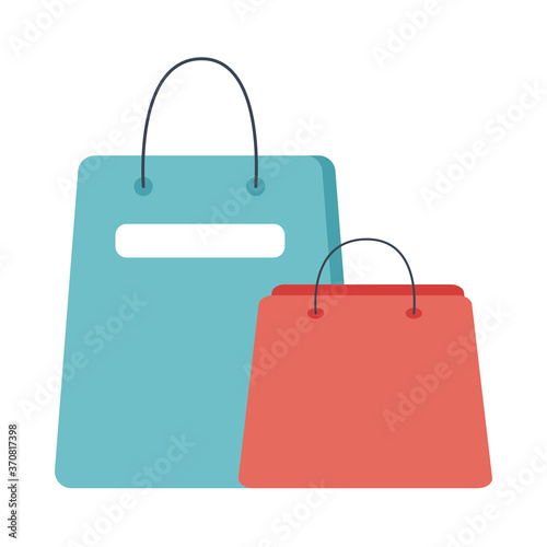shopping bags flat style icons