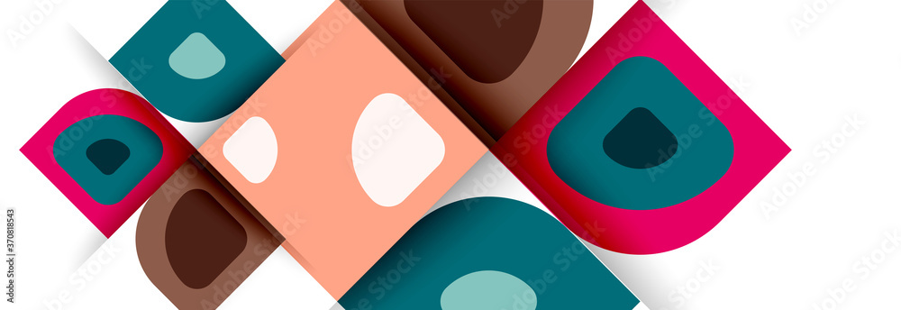 Set of vector modern geometric abstract backgrounds with repeating abstract round shapes patterns and shadow effects Set of vector modern geometric abstract backgrounds with repeating abstract round shapes patterns and shadow effects