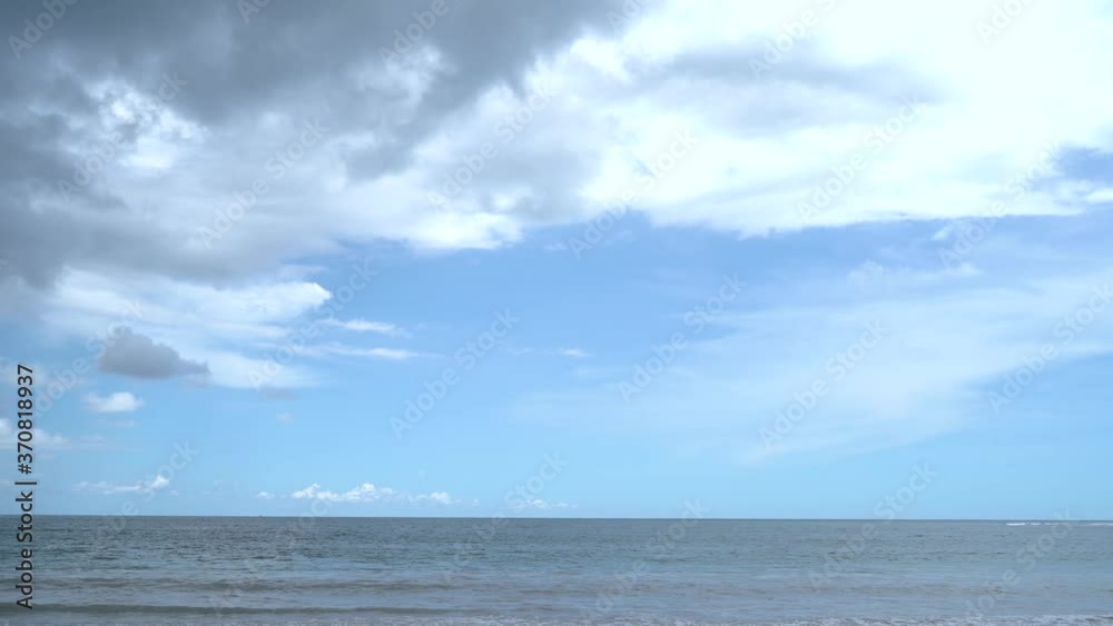 Phuket Sea Beach Thailand, Background sky, bright In the morning.
